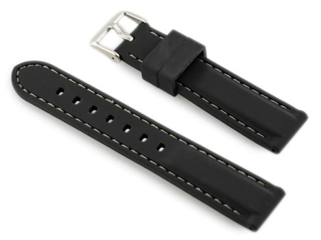 903B rubber watch strap - stitched - 18mm