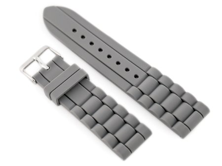 904T rubber watch strap - notched - 20mm