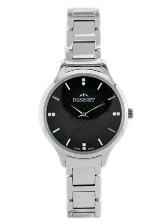 BISSET BSBE45 WOMEN'S WATCH - silver/black (zb551b)