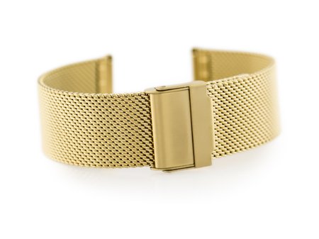 Bracelet 302G - HQ mesh - gold - 22mm