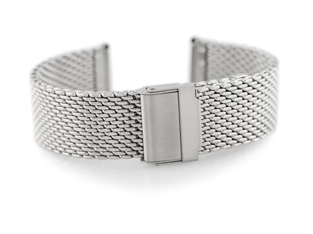 Bracelet 303S - HQ mesh - silver - 22mm