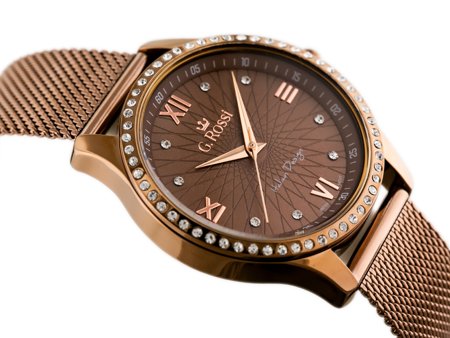 G. ROSSI WATCH - 6748B-2B3 (zg788e) brown + BOX