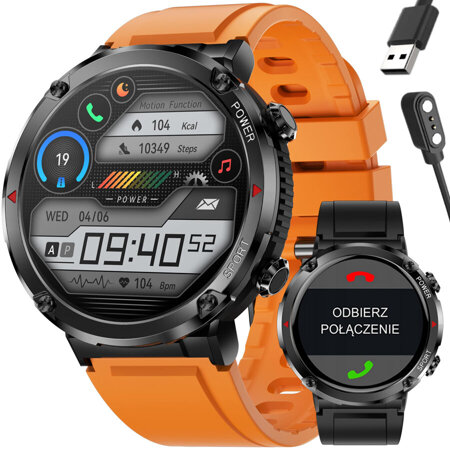 GRAVITY GT21-2 MEN'S SMARTWATCH - BLUETOOTH CALL, ADDITIONAL BELT (sg025b)