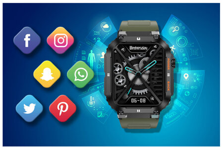 GRAVITY GT6-6 MEN'S SMARTWATCH - CALL MAKING, SNOW MONITOR (sg020f)