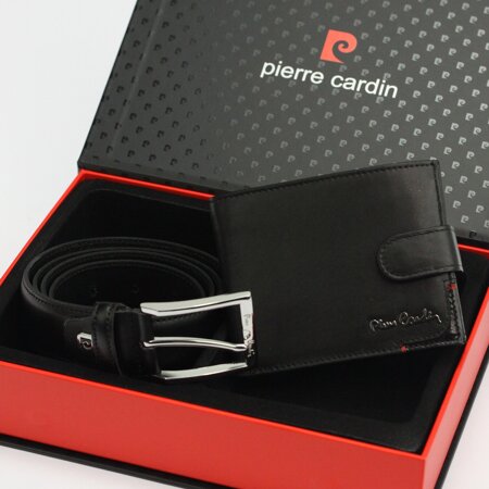 Gift set of 10: BELT + PIERRE CARDIN WALLET