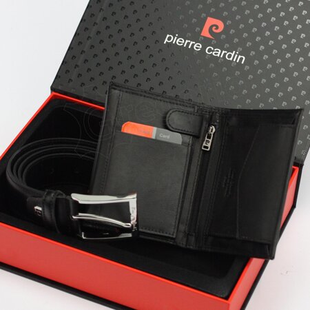 Gift set of 12: BELT + PIERRE CARDIN wallet