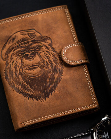 Leather wallet RFID ALWAYS WILD N4L-CHM-BEAR-2