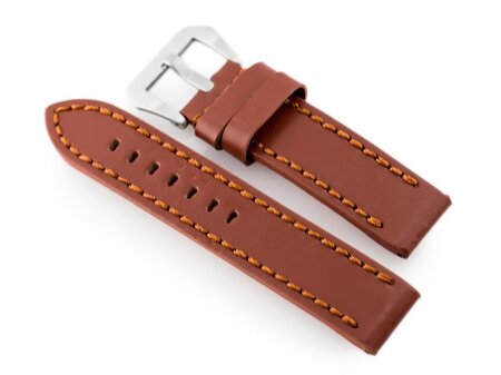 Leather watch strap W27 - PREMIUM - brown - 20mm