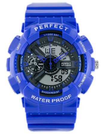 MEN'S PERFECT SHOCK WATCH (zp219e) - blue