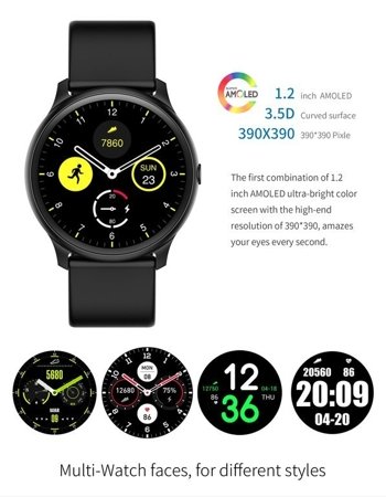 MEN'S SMARTWATCH G. Rossi G.RSWSF1-1A1-1 black + extra PASSAGE (sg003e)