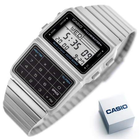 MEN'S WATCH CASIO VINTAGE DATABANK DBC-611-1D + BOX