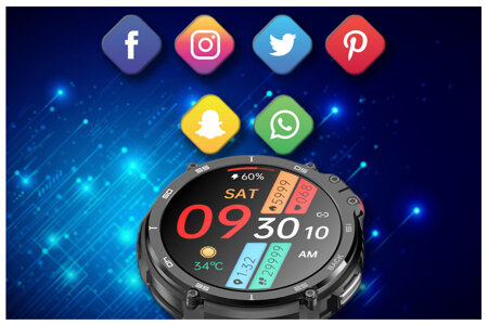 Men's SMARTWATCH Rubicon RNCF08 - CALL MAKING - BLUETOOTH CALL - 4GB MP3 PLAYER (sr053a)