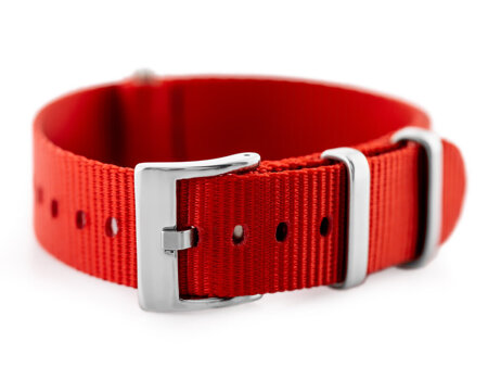 N03 watch strap - red - 22mm