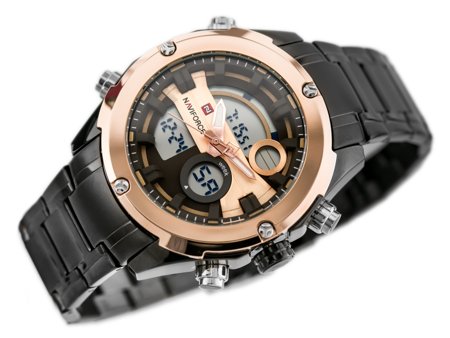 NAVIFORCE GLOCK MEN'S WATCH - (zn039d) - black/rosegold