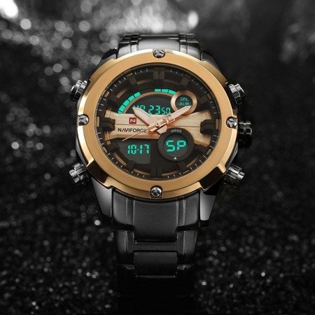 NAVIFORCE GLOCK MEN'S WATCH - (zn039d) - black/rosegold