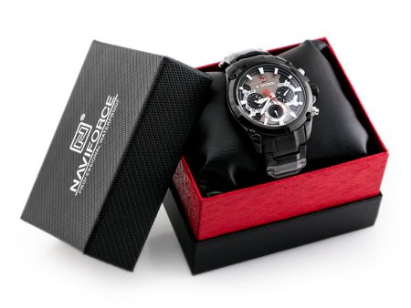 NAVIFORCE MEN'S WATCH - NF9113 (zn078c) - black/rosegold + box