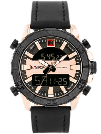 NAVIFORCE MEN'S WATCH - NF9114 (zn046d) - black/rosegold