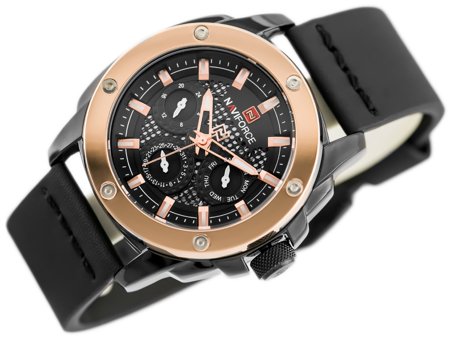 NAVIFORCE MEN'S WATCH - NF9116 (zn057b) - black/rosegold