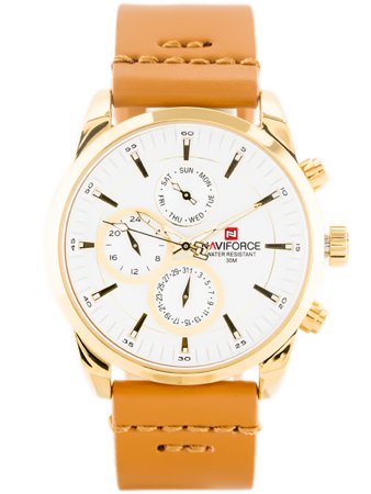 NAVIFORCE MEN'S WATCH - NF9148 (zn085b) gold + BOX