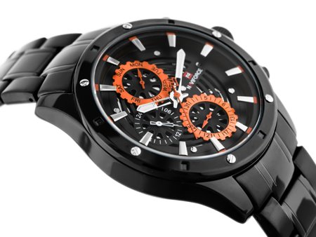 NAVIFORCE MEN'S WATCH - NF9149 (zn090a) black / orange + BOX