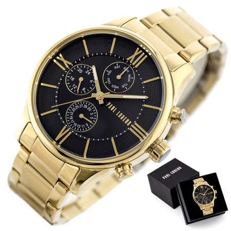 PAUL LORENS MALE WATCH - PL11652B6-1D1 (zg356b) + BOX