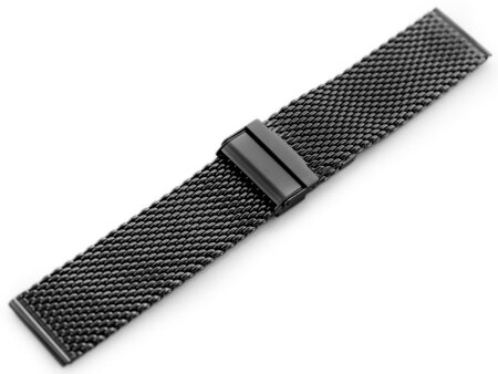 Pacific 12 bracelet - HQ mesh - black 22mm