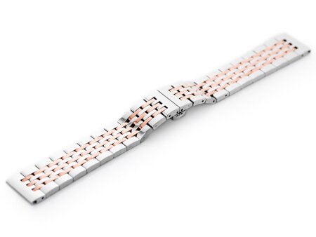 Pacific Model 4 silver rose gold 18mm bracelet