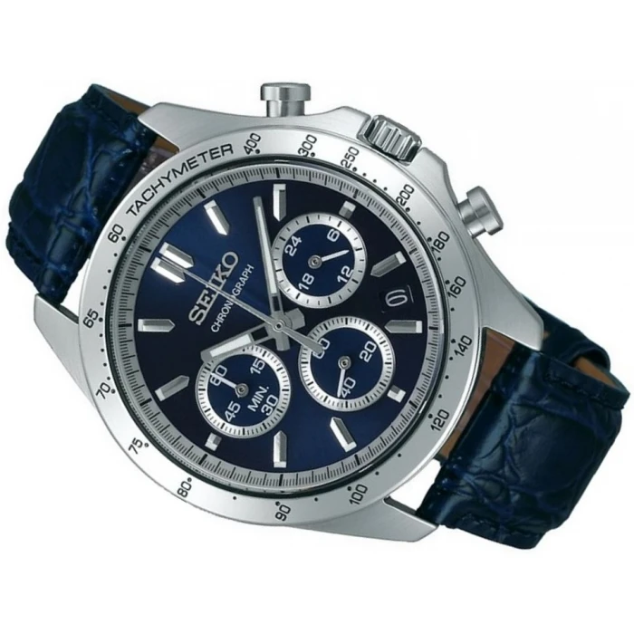 SEIKO CHRONOGRAPH BLUE SPIRIT MEN'S WATCH SBTR019 + BOX