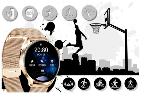 SMARTWATCH FOR WOMEN Rubicon RNCE81 - CONNECTIONS, PULSOKSYMETER (sr045b)