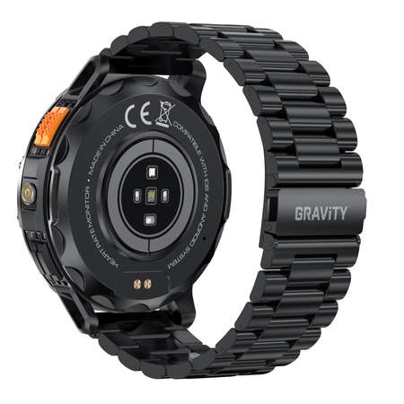 SMARTWATCH MĘSKI GRAVITY GT22-1 - AMOLED, DODATKOWY PASEK (sg030a)