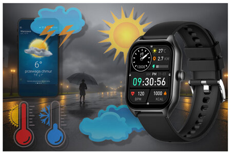 SMARTWATCH UNISEX Rubicon RNCF03 - BLUETOOTH CONNECTIONS, ALWAYS ON DISPLAY (sr049e)