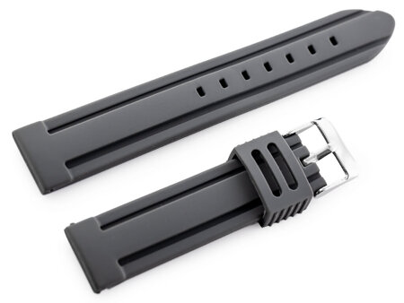 U09 rubber watch strap - gray - 28mm