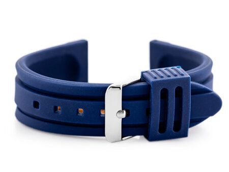 U09 rubber watch strap - navy blue - 22mm