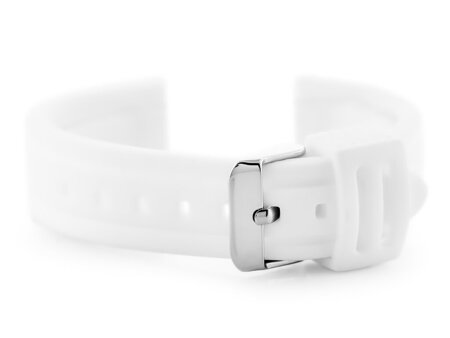 U09 rubber watch strap - white - 20mm