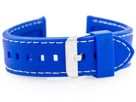 U20 rubber watch strap - blue 24mm