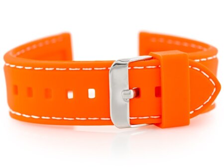 U20 rubber watch strap - orange 22mm