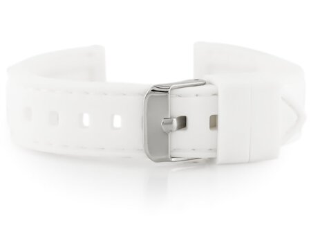 U20 rubber watch strap - white 20mm