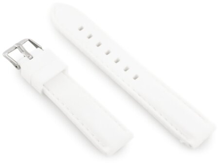 U20 rubber watch strap - white 20mm