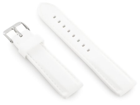 U20 rubber watch strap - white 26mm