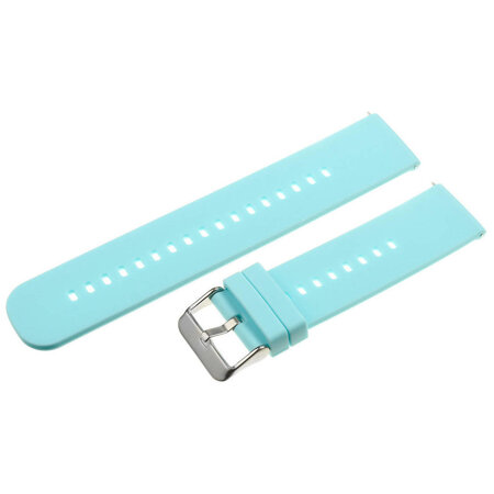 U27 rubber watch strap - blue/silver - 20mm