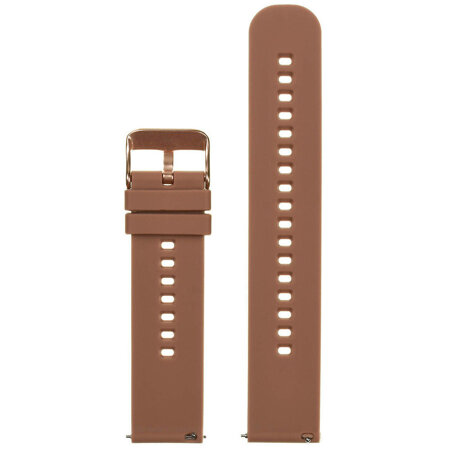 U27 rubber watch strap - brown/rosegold - 22mm