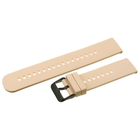 U27 rubber watch strap - cream/black - 22mm