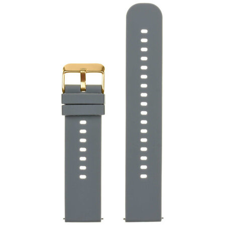 U27 rubber watch strap - dark gray/gold - 20mm