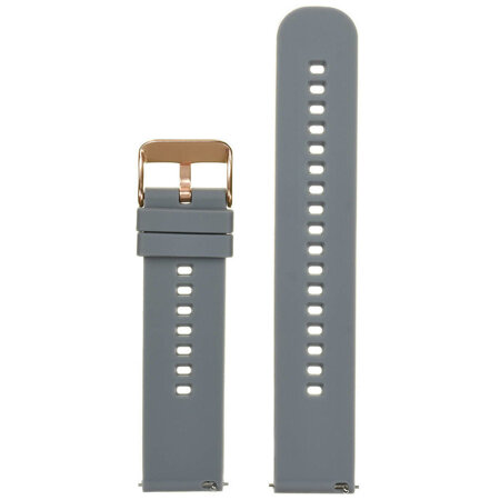 U27 rubber watch strap - dark gray/rosegold - 20mm