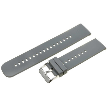 U27 rubber watch strap - dark gray/silver - 18mm