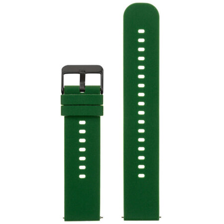 U27 rubber watch strap - dark green/black - 22mm