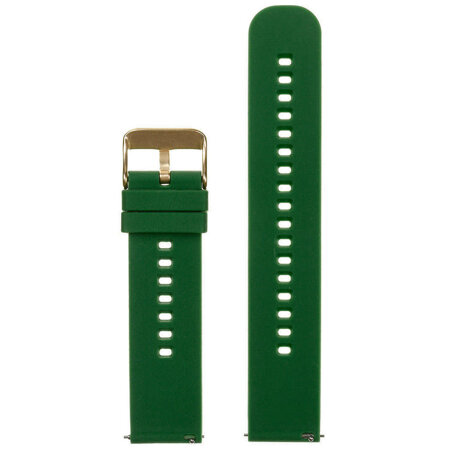 U27 rubber watch strap - dark green/gold - 18mm