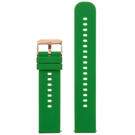 U27 rubber watch strap - green/rosegold - 22mm