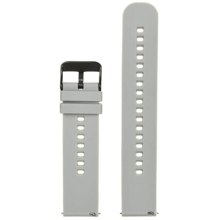 U27 rubber watch strap - light gray/black - 20mm