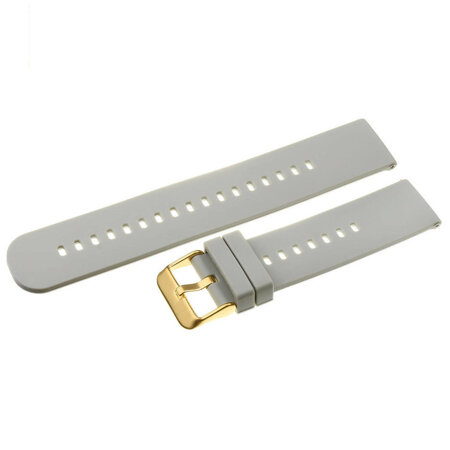 U27 rubber watch strap - light gray/gold - 22mm